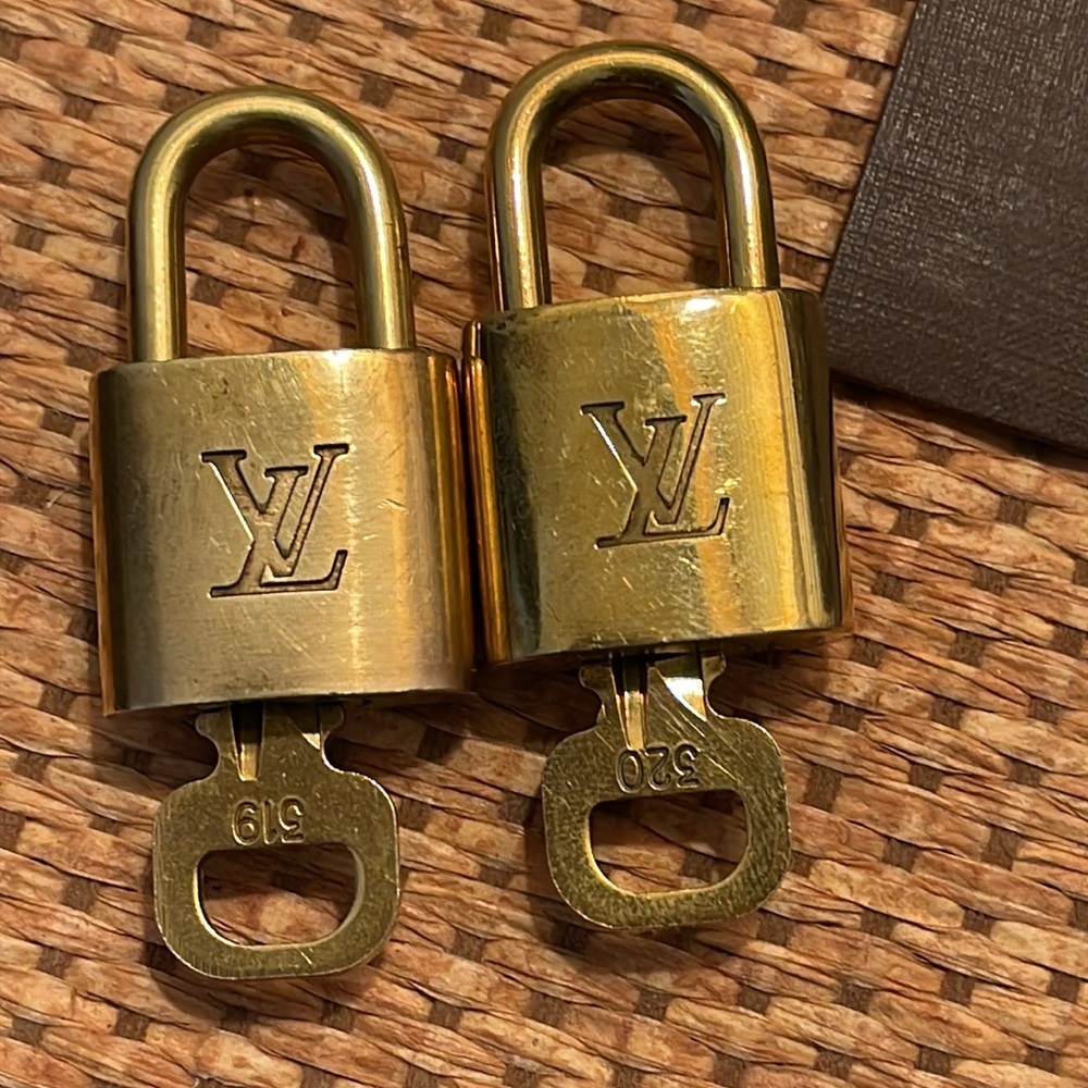 Lot of 2 Authentic Louis Vuitton Lock and Key Sets  #319 and #320
